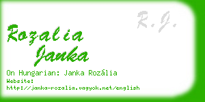 rozalia janka business card