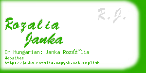 rozalia janka business card